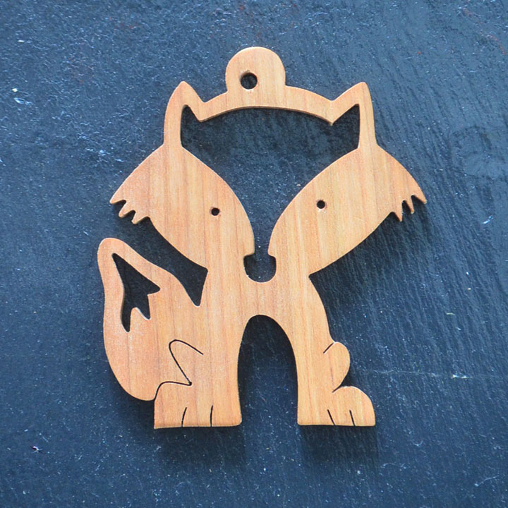 Christmas Ornament Fox 218 – Scrolling It Out Woodworks
