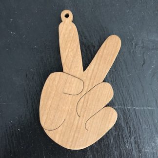 Peace Symbol Victory Hand Ornament