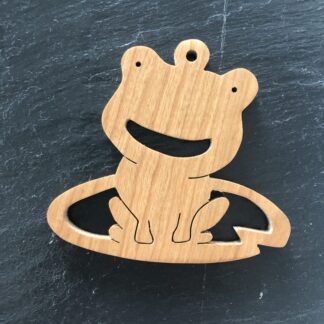 Frog on Lily pad Christmas ornament 303