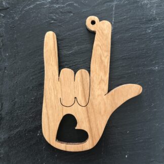 Love Sign Language Christmas Ornament 306