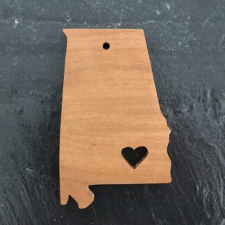 Alabama Heart Christmas Ornament