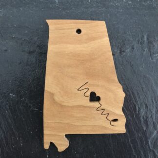 Alabama Heart Christmas Ornament