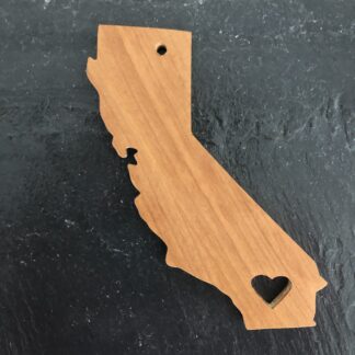 California Heart Christmas Ornament
