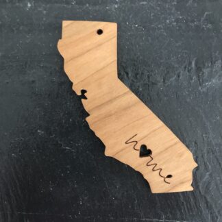 California Heart Christmas Ornament