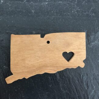 Connecticut Heart Christmas Ornament