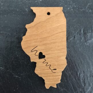 Illinois Heart Christmas Ornament