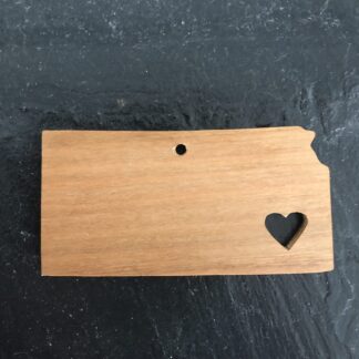 Kansas Heart Christmas Ornament