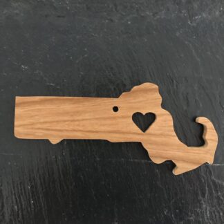 Massachusetts Heart Christmas Ornament