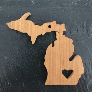 Michigan Heart Christmas Ornament