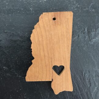 Mississippi Heart Christmas Ornament