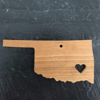 Oklahoma Heart Christmas Ornament