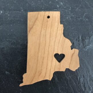 Rhode Island Heart Christmas Ornament