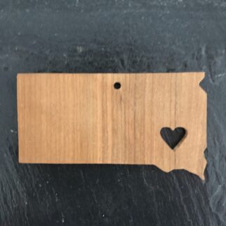 South Dakota Heart Christmas Ornament