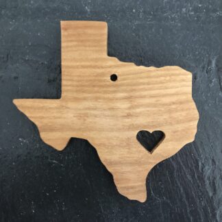 Texas Heart Christmas Ornament