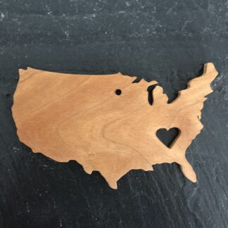 United States Heart Christmas Ornament