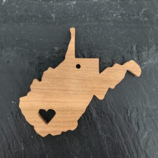 West Virginia Heart Christmas Ornament